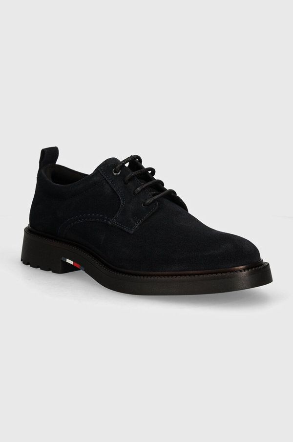 Tommy Hilfiger Cipele od brušene kože Tommy Hilfiger LIGHT HILFIGER LWT SUEDE SHOE za muškarce, boja: tamno plava, FM0FM05088