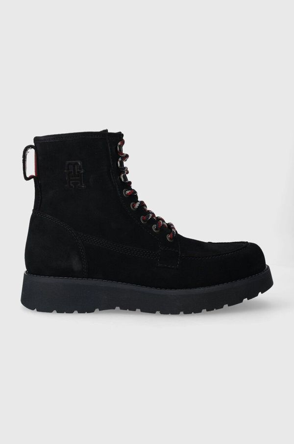 Tommy Hilfiger Cipele od brušene kože Tommy Hilfiger TH AMERICAN SUEDE BOOT za muškarce, boja: tamno plava, FM0FM04667
