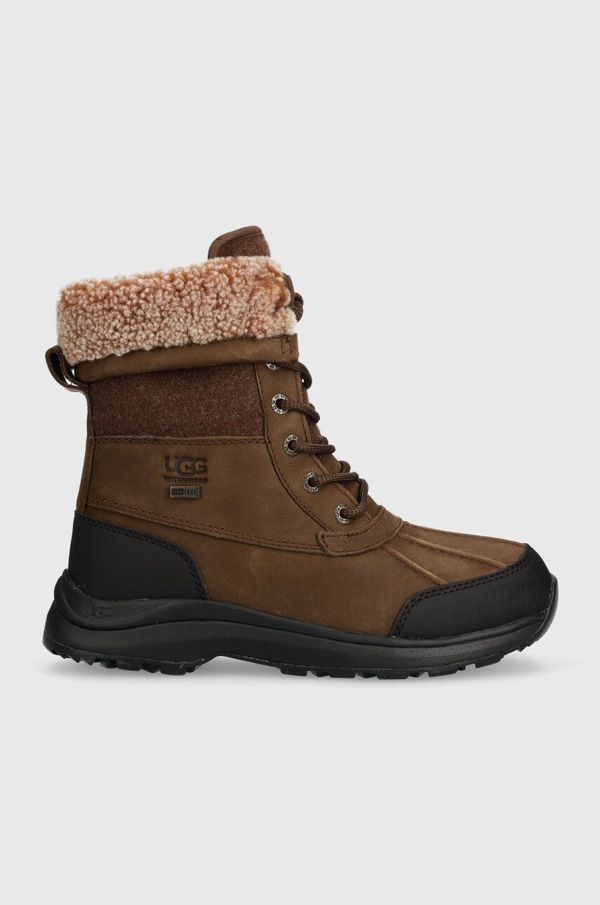 Ugg Cipele od brušene kože UGG Adirondack Boot III Tipped za žene, boja: smeđa, ravni potplat, sa srednje toplom podstavom, 1143845