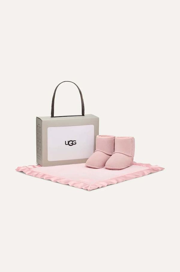 Ugg Cipele od brušene kože za bebe UGG BABY CLASSIC AND LOVEY boja: ružičasta, 1157707I