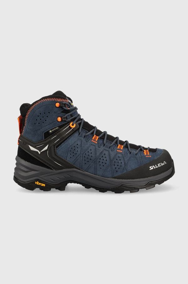 Salewa Cipele Salewa Alp Trainer 2 Mid GTX za muškarce, boja: tamno plava, s toplom podstavom