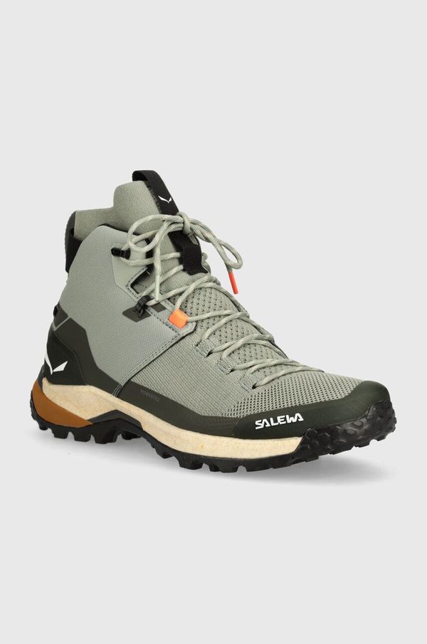 Salewa Cipele Salewa Puez Knit Mid Powertex za muškarce, boja: zelena, 00-0000061434
