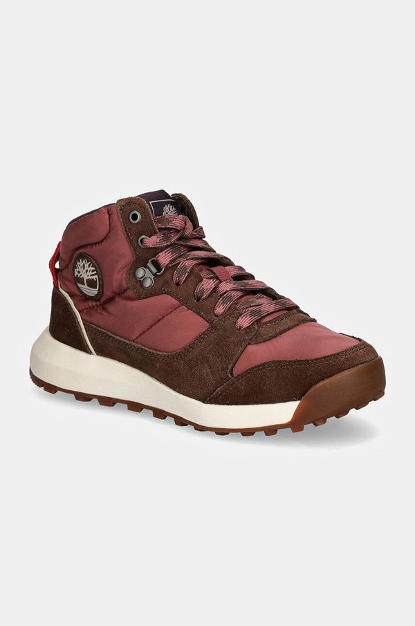 Timberland Cipele Timberland Retro Swift High za žene, boja: bordo, ravni potplat, TB0A28DTEKA1