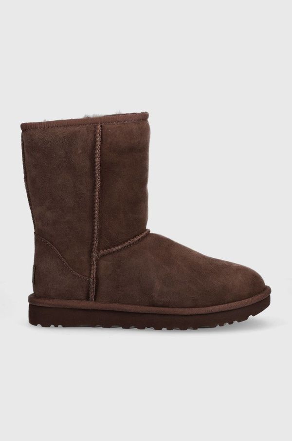 Ugg Cipele za snijeg od brušene kože UGG W Classic Short II boja: smeđa, 1016223.BCDR
