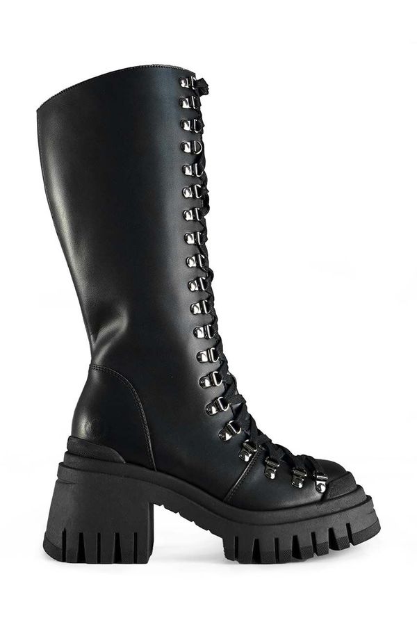 Altercore Čizme Altercore Cora za žene, boja: crna, s debelom potpeticom, Cora Vegan