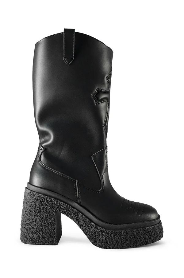 Altercore Čizme Altercore Monroe za žene, boja: crna, s debelom potpeticom, Monroe Vegan