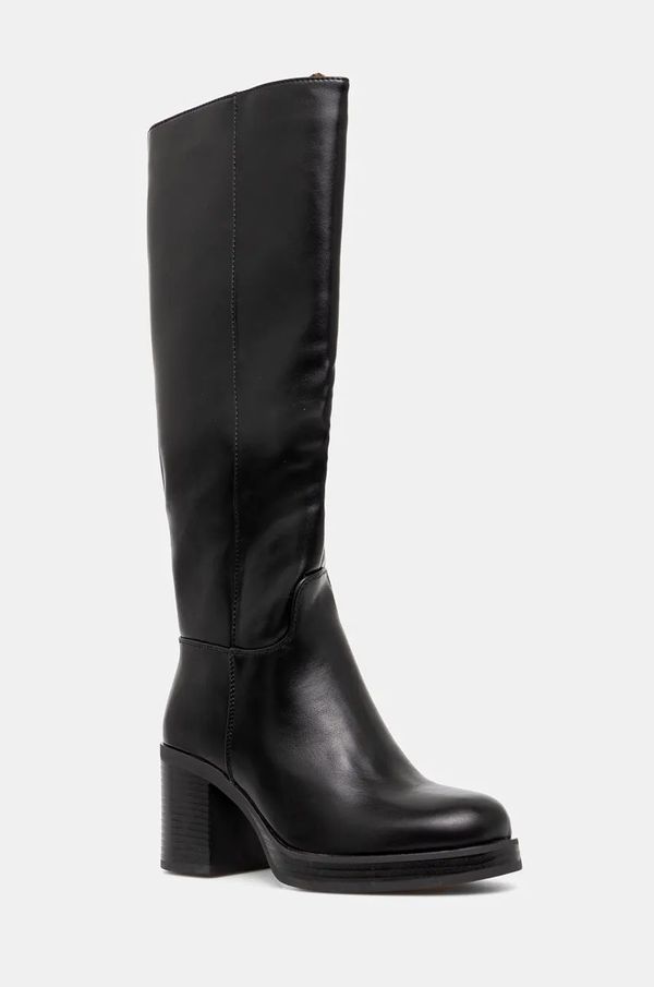 Answear Lab Čizme Answear Lab za žene, boja: crna, s debelom potpeticom, sa srednje toplom podstavom