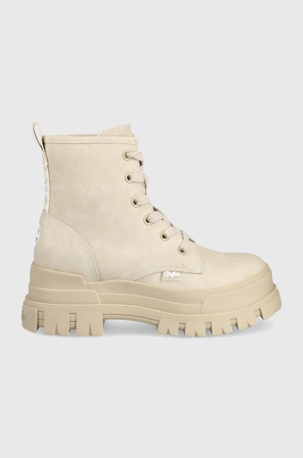 Buffalo Čizme Buffalo za žene, boja: bež, s platformom, s polutoplom podstavom