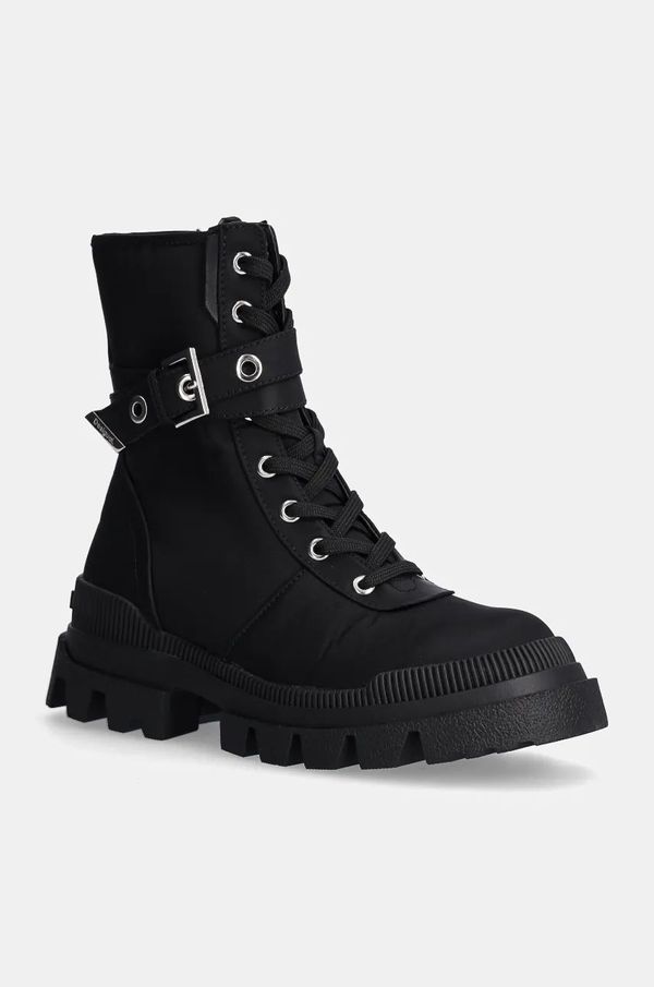 Desigual Čizme Desigual TRACK za žene, boja: crna, s platformom, 24WSTY01 2000