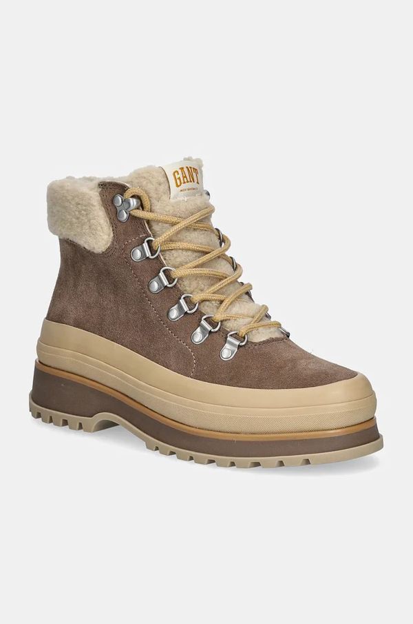 Gant Čizme Gant Wintly za žene, boja: smeđa, s platformom, sa srednje toplom podstavom, 29543794 G183