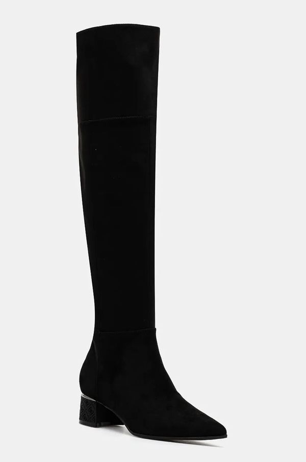 Guess Čizme Guess LUCIE za žene, boja: crna, s debelom potpeticom, FLFLUC ESU11