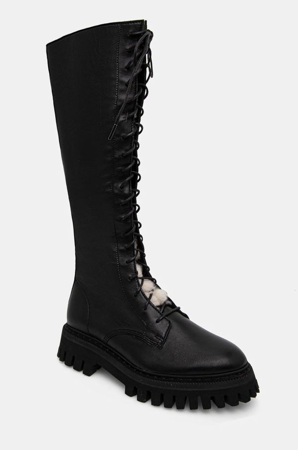 IRO Čizme IRO Kosmic High za žene, boja: crna, ravni potplat, WM121KOSMICHSH