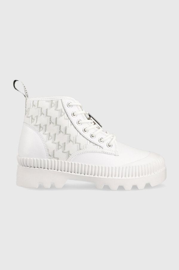 Karl Lagerfeld Čizme Karl Lagerfeld Trekka Ii za žene, boja: bijela, s platformom