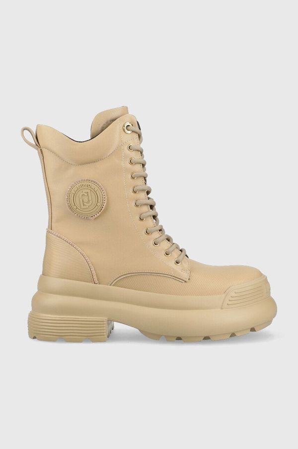 Liu Jo Čizme Liu Jo Amy 09 za žene, boja: bež, s platformom SF2081T001100077