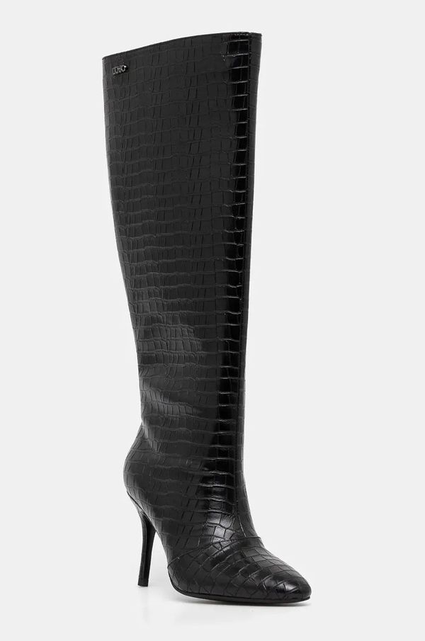 Liu Jo Čizme Liu Jo WHITE 01 za žene, boja: crna, s tankom potpeticom, SF4159EX06822222