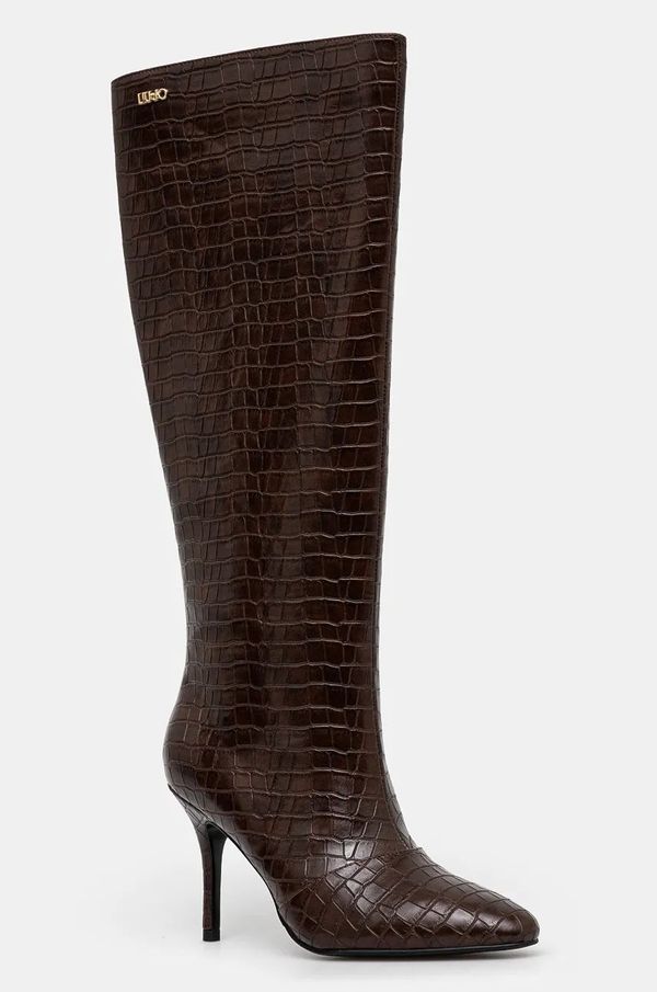 Liu Jo Čizme Liu Jo WHITE 01 za žene, boja: smeđa, s tankom potpeticom, SF4159EX06801311