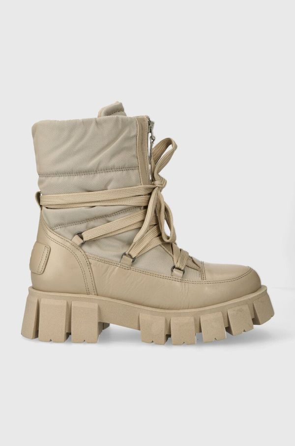 Marc O'Polo Čizme Marc O'Polo za žene, boja: bež, ravni potplat, sa srednje toplom podstavom, 30917366001311 MM2M3013