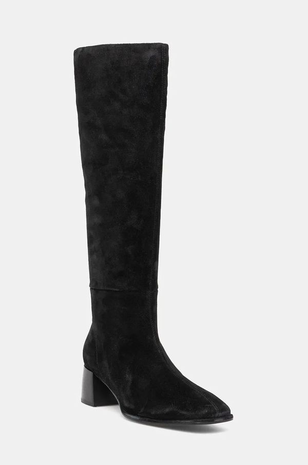 Gant Čizme od brušene kože Gant Gwenety za žene, boja: crna, s debelom potpeticom, 29583698 G00