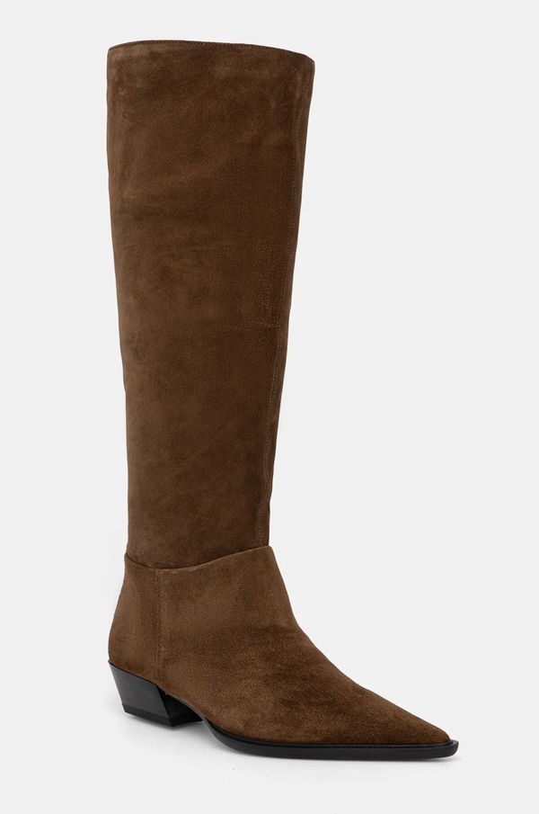 Vagabond Shoemakers Čizme od brušene kože Vagabond Shoemakers CASSIE za žene, boja: smeđa, s debelom potpeticom, 5850-340-39