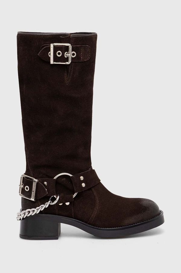 Steve Madden Čizme od nubuk kože Steve Madden Beau-C boja: smeđa, ravni potplat, SM11003094