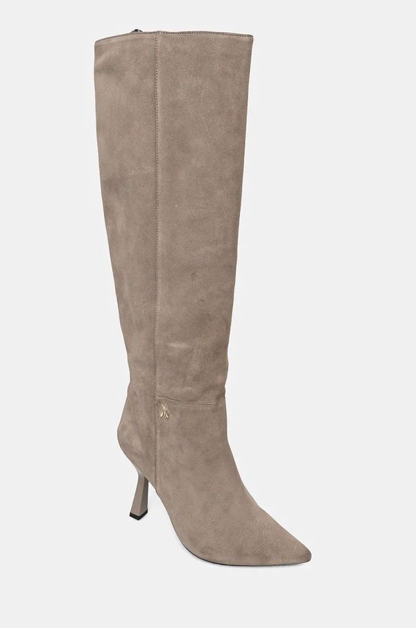 Patrizia Pepe Čizme Patrizia Pepe za žene, boja: bež, s tankom potpeticom, 8Y0090 L033 S690