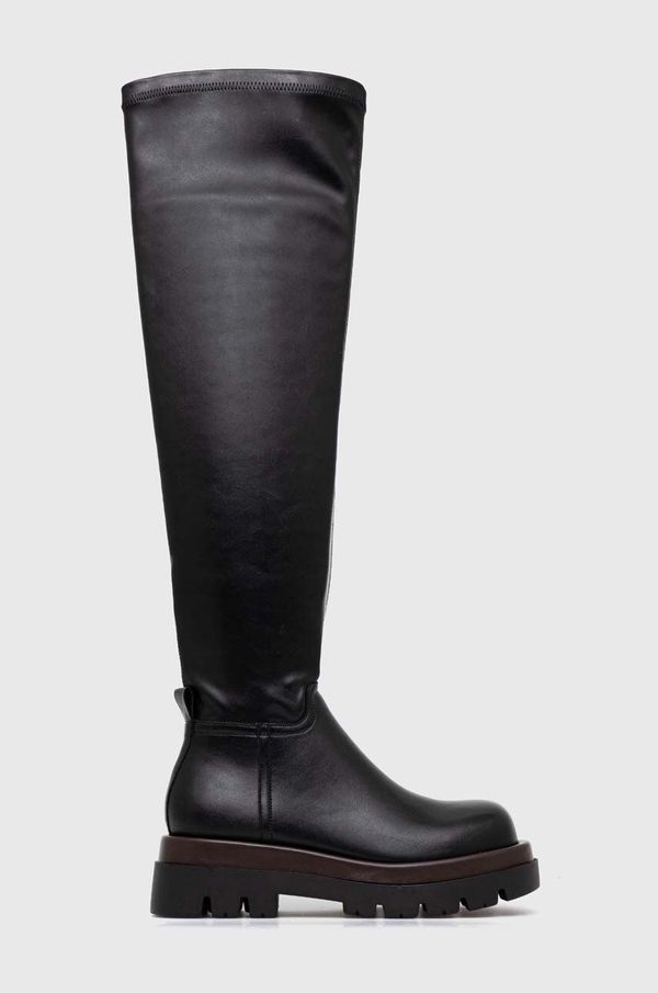 Pinko Čizme Pinko Brahms za žene, boja: crna, s platformom, 102331 A1D7 Z99