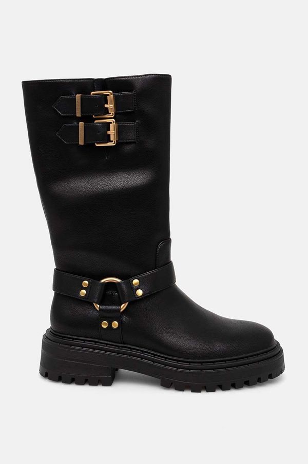 Twinset Čizme Twinset za žene, boja: crna, ravni potplat, 242TCP076