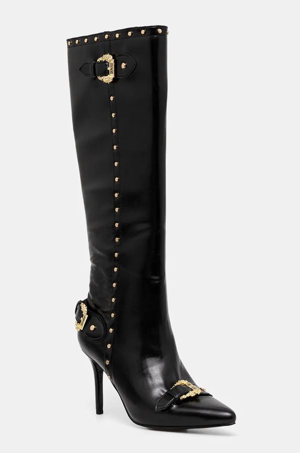 Versace Jeans Couture Čizme Versace Jeans Couture Scarlett za žene, boja: crna, s tankom potpeticom, 77VA3S58 ZS871 899