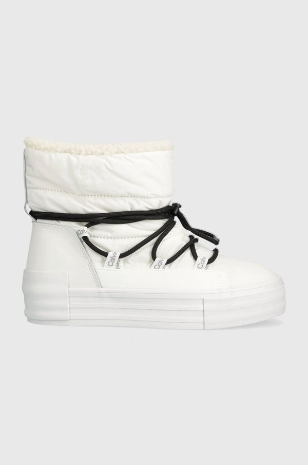 Calvin Klein Jeans Čizme za snijeg Calvin Klein Jeans BOLD VULC FLATF SNOW BOOT WN boja: bijela, YW0YW01181