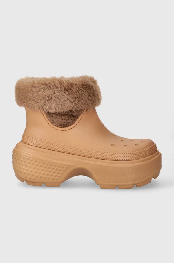 Crocs Čizme za snijeg Crocs Stomp Lined Boot boja: smeđa, 208718