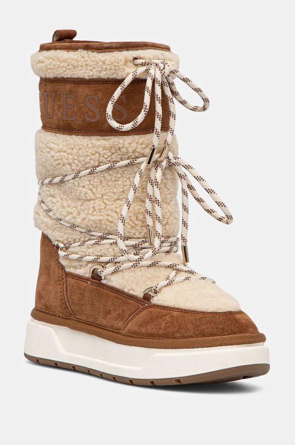 Guess Čizme za snijeg Guess UNDELA2 boja: smeđa, FLFUN2 FUR11