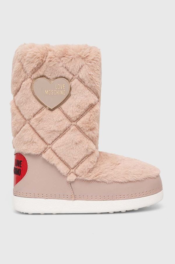 Love Moschino Čizme za snijeg Love Moschino SKIBOOT20 boja: bež, JA24172G0HJW0601