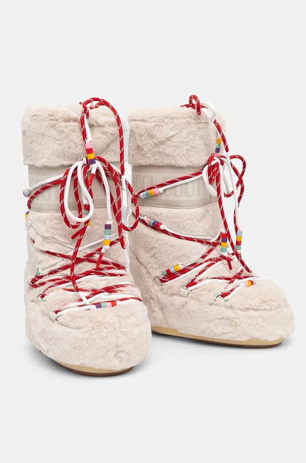 Moon Boot Čizme za snijeg Moon Boot MB ICON FAUX FUR BEADS boja: bež, 80D1408990 L002