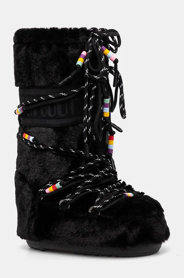 Moon Boot Čizme za snijeg Moon Boot MB ICON FAUX FUR BEADS boja: crna, 80D1408990 N001