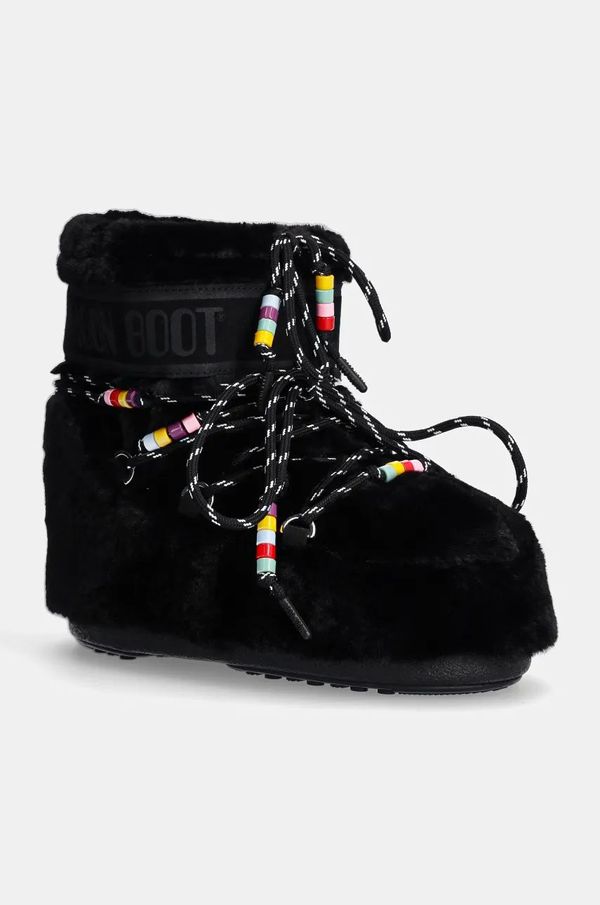 Moon Boot Čizme za snijeg Moon Boot MB ICON LOW FAUX FUR BEADS boja: crna, 80D1409470 N001