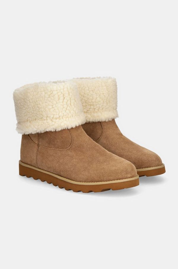 Answear Lab Čizme za snijeg od brušene kože Answear Lab boja: bež