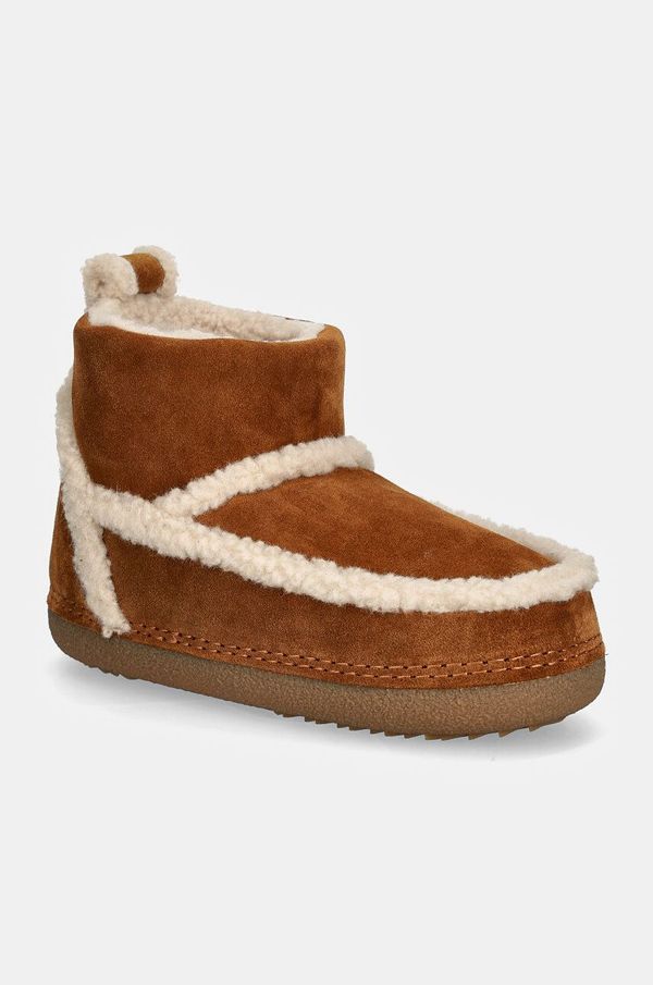 Inuikii Čizme za snijeg od brušene kože Inuikii Classic Shearling Low boja: smeđa, 75101-009