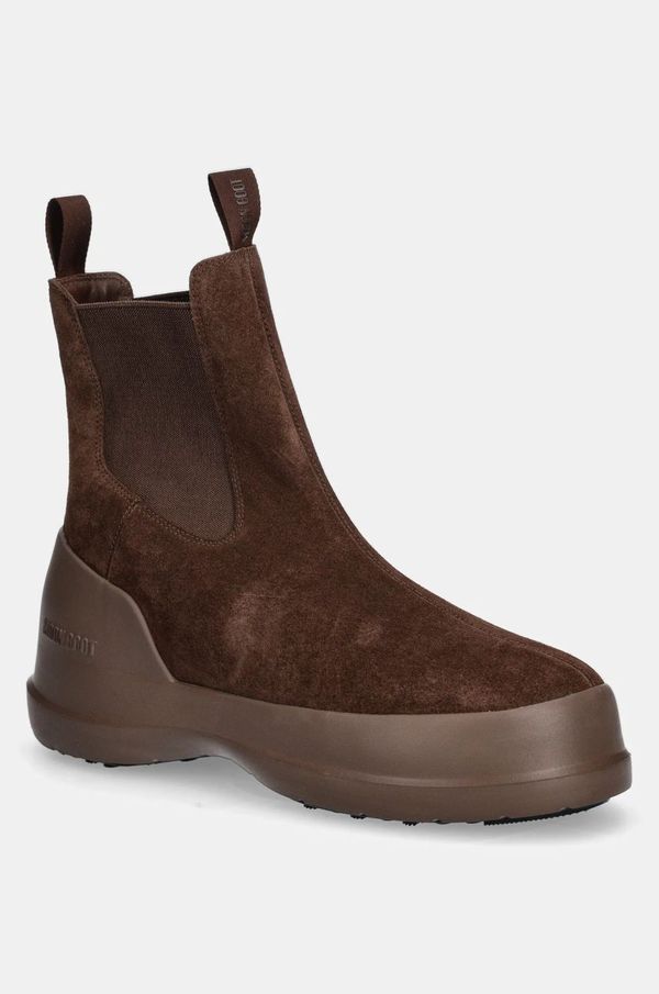 Moon Boot Čizme za snijeg od brušene kože Moon Boot MB LUNA CHELSEA SUEDE boja: smeđa, 80D2480050 M004