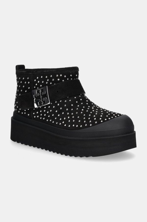 Tory Burch Čizme za snijeg od brušene kože Tory Burch Mellow Shearling Stud Platform Boot boja: crna, 165420-006