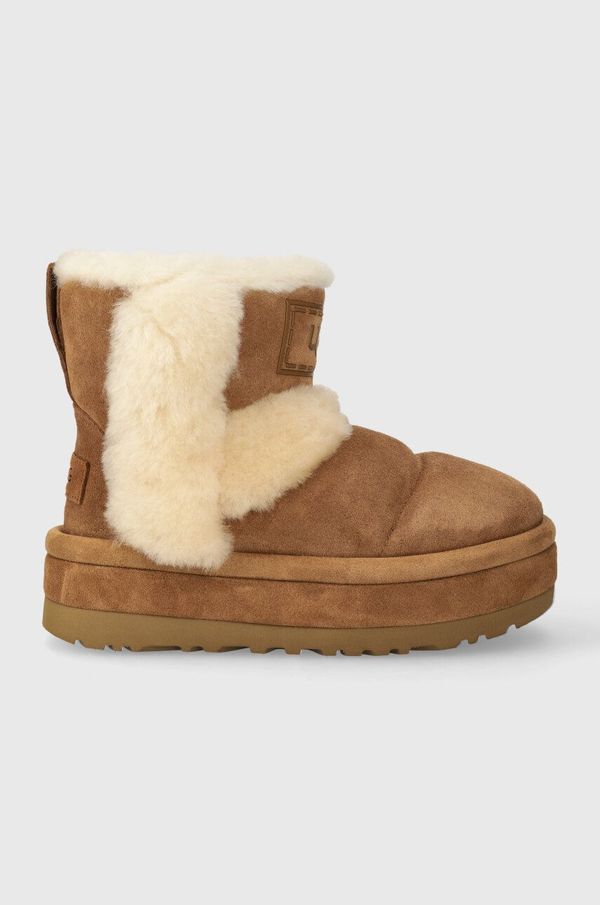 Ugg Čizme za snijeg od brušene kože UGG Classic Chillapeak boja: smeđa, 1144046