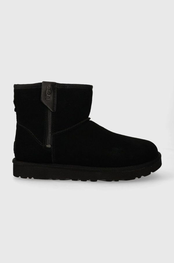 Ugg Čizme za snijeg od brušene kože UGG Classic Mini Bailey Zip boja: crna, 1151230