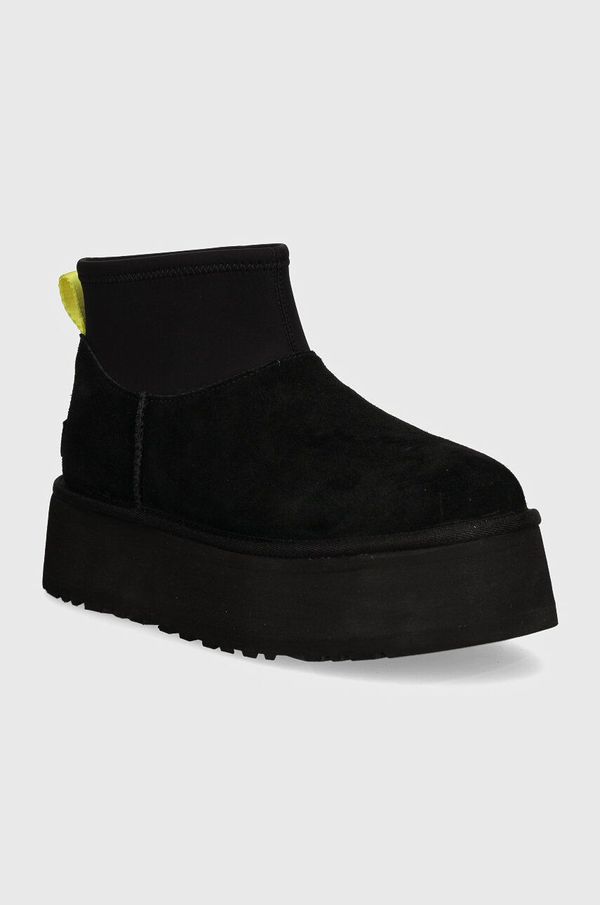 Ugg Čizme za snijeg od brušene kože UGG Classic Mini Dipper boja: crna, 1168170-BLK