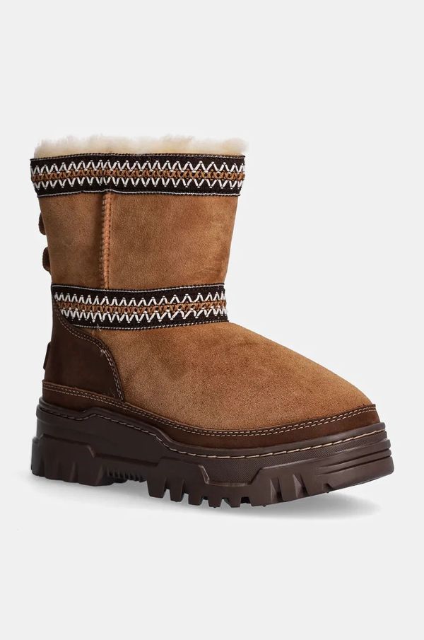 Ugg Čizme za snijeg od brušene kože UGG Classic Mini Trailgazer boja: smeđa, 1158322-CHE