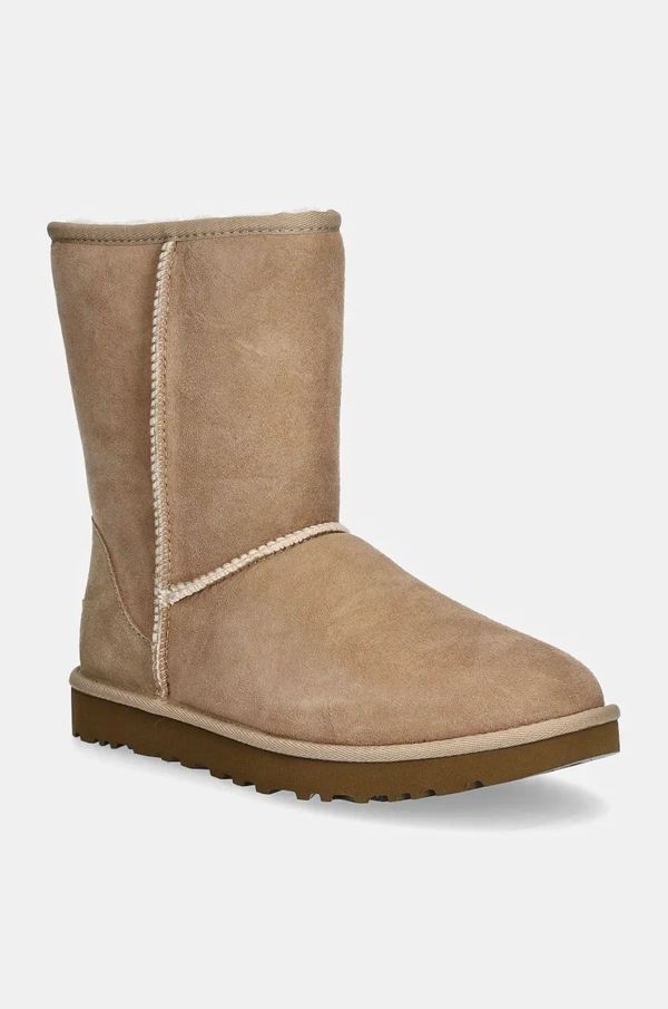 Ugg Čizme za snijeg od brušene kože UGG Classic Short II boja: bež, 1016223-SAN