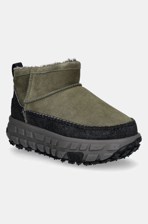 Ugg Čizme za snijeg od brušene kože UGG Venture Daze Ultra Mini boja: zelena, 1158200-BLVC
