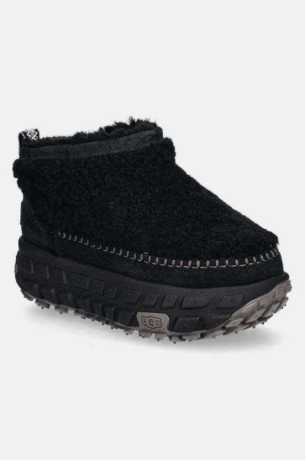 Ugg Čizme za snijeg od brušene kože UGG Venture Daze Ultra Mini Cozy Boot boja: crna, 1161790-BLK