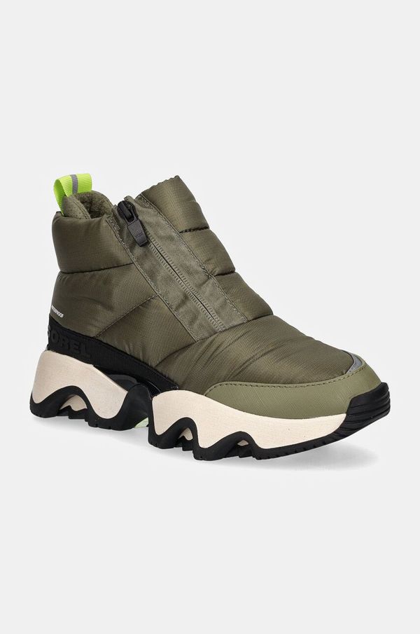 Sorel Čizme za snijeg Sorel KINETIC IMPACT PUFFY ZIP boja: zelena, 2058681397