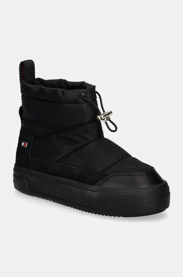 Tommy Hilfiger Čizme za snijeg Tommy Hilfiger FLAG NYLON MINI SNOWBOOT boja: crna, FW0FW08334