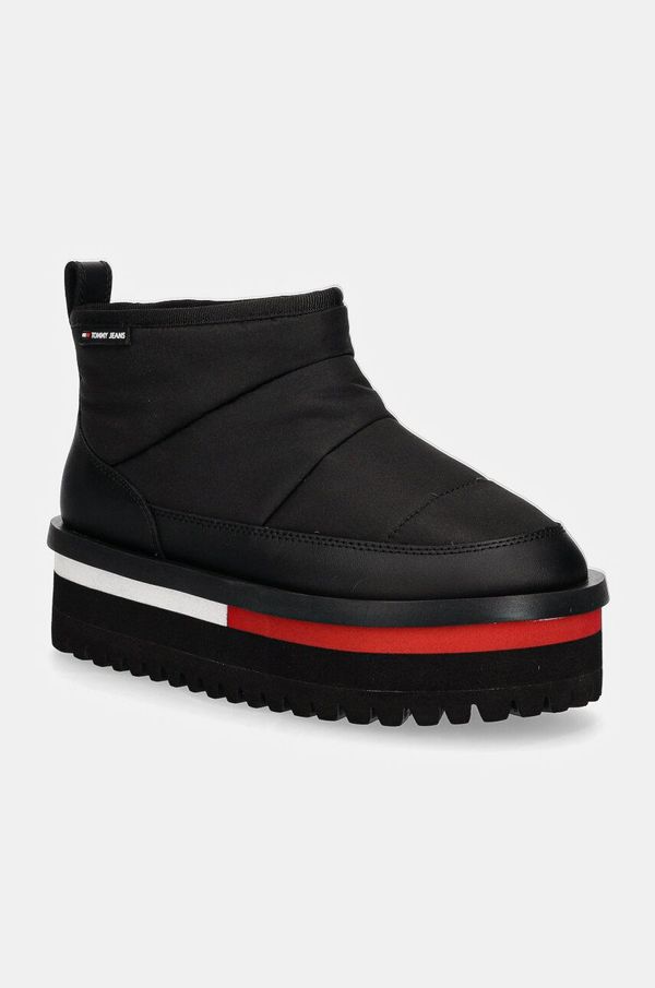 Tommy Jeans Čizme za snijeg Tommy Jeans TJW NYLON FLATFORM BOOT WL boja: crna, EN0EN02689