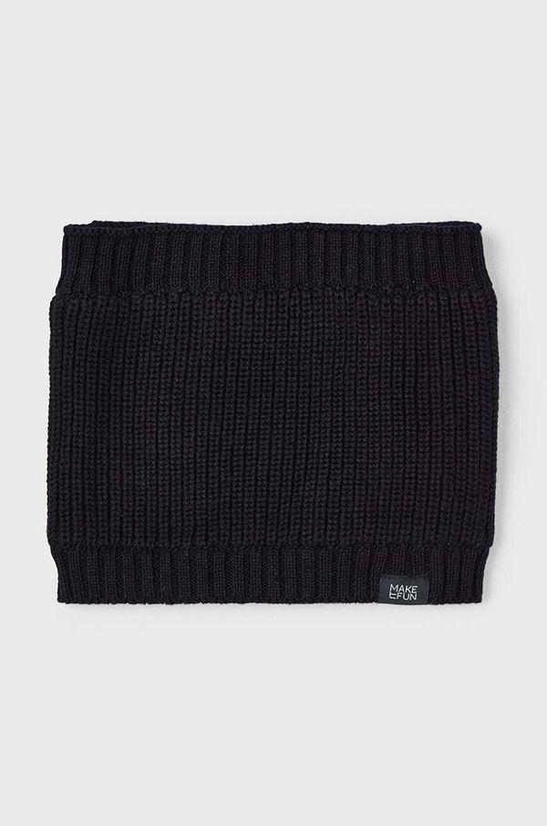 Mayoral Cjevasti pamučni šal Mayoral boja: crna, bez uzorka, 10819